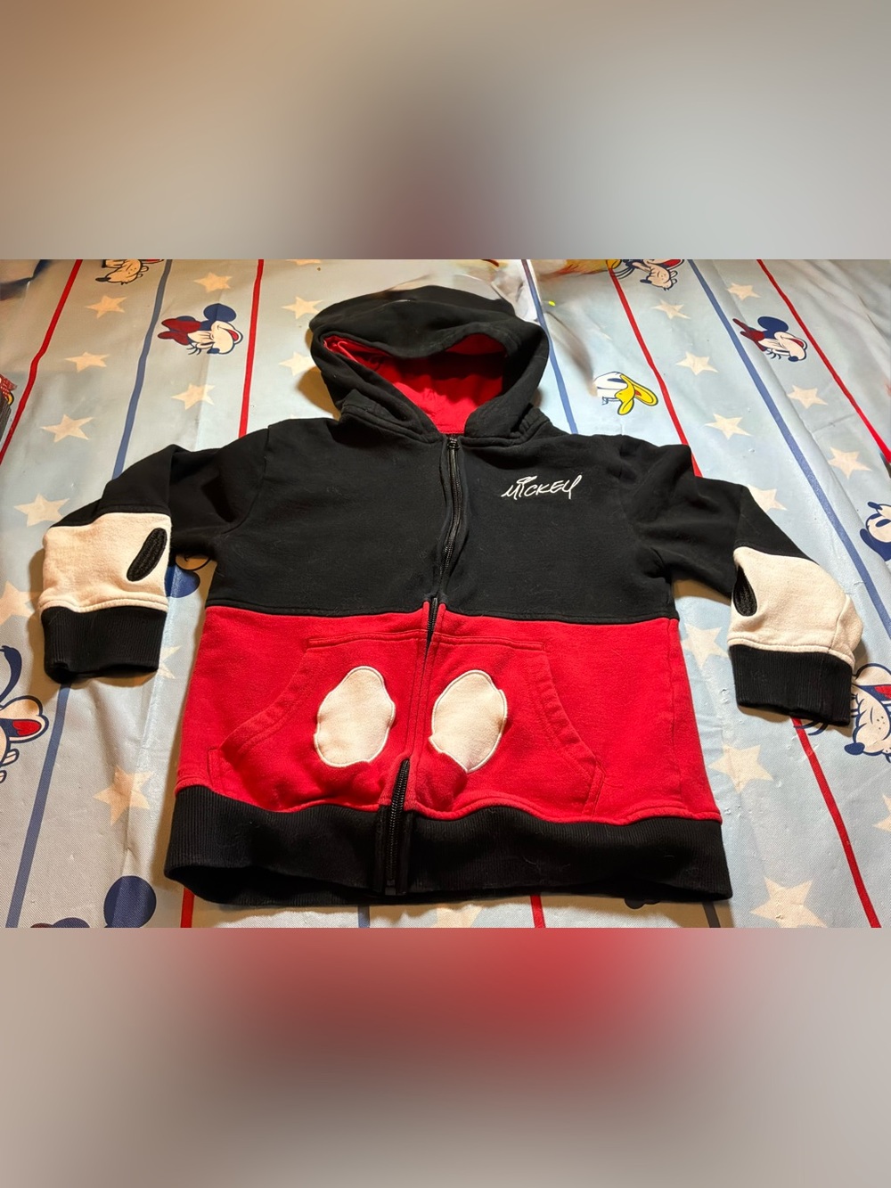 Walt disney world parks Mickey Mouse hoodie jacket child size medium